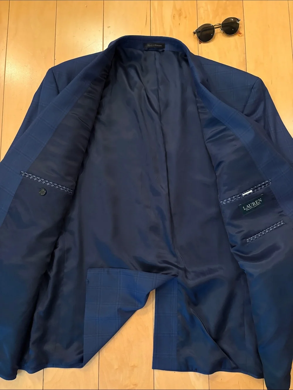 Lauren Ralph Lauren Dark Navy Striped Hertiage Luxury Preppy Upscale